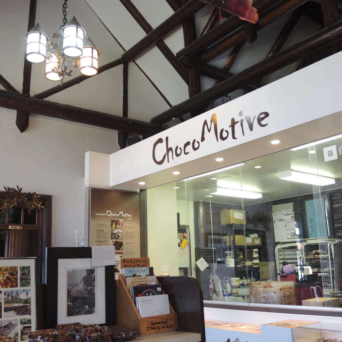 Intérieur de la boutique ChocoMotive.
