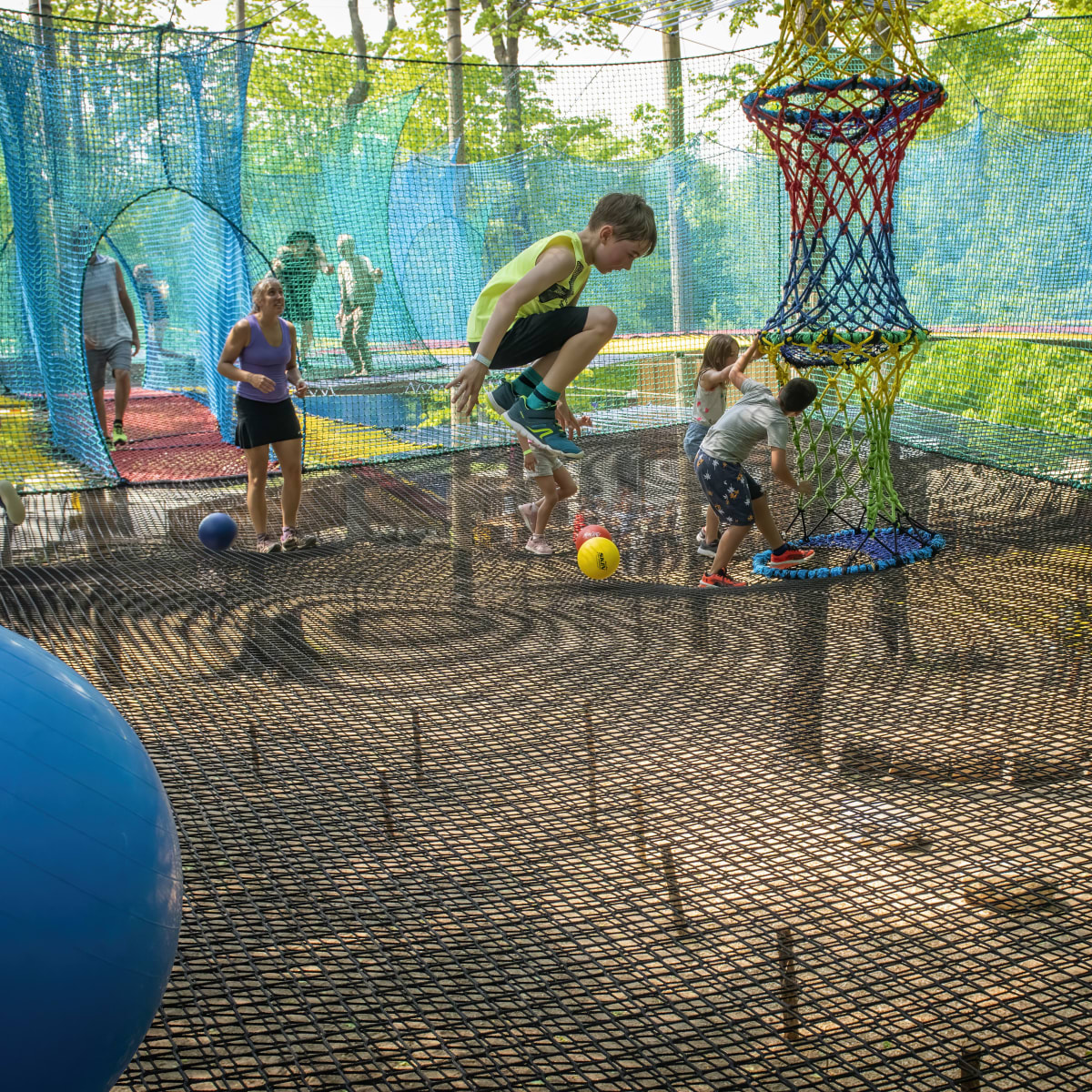 Trampolines à Arbraska Laflèche.