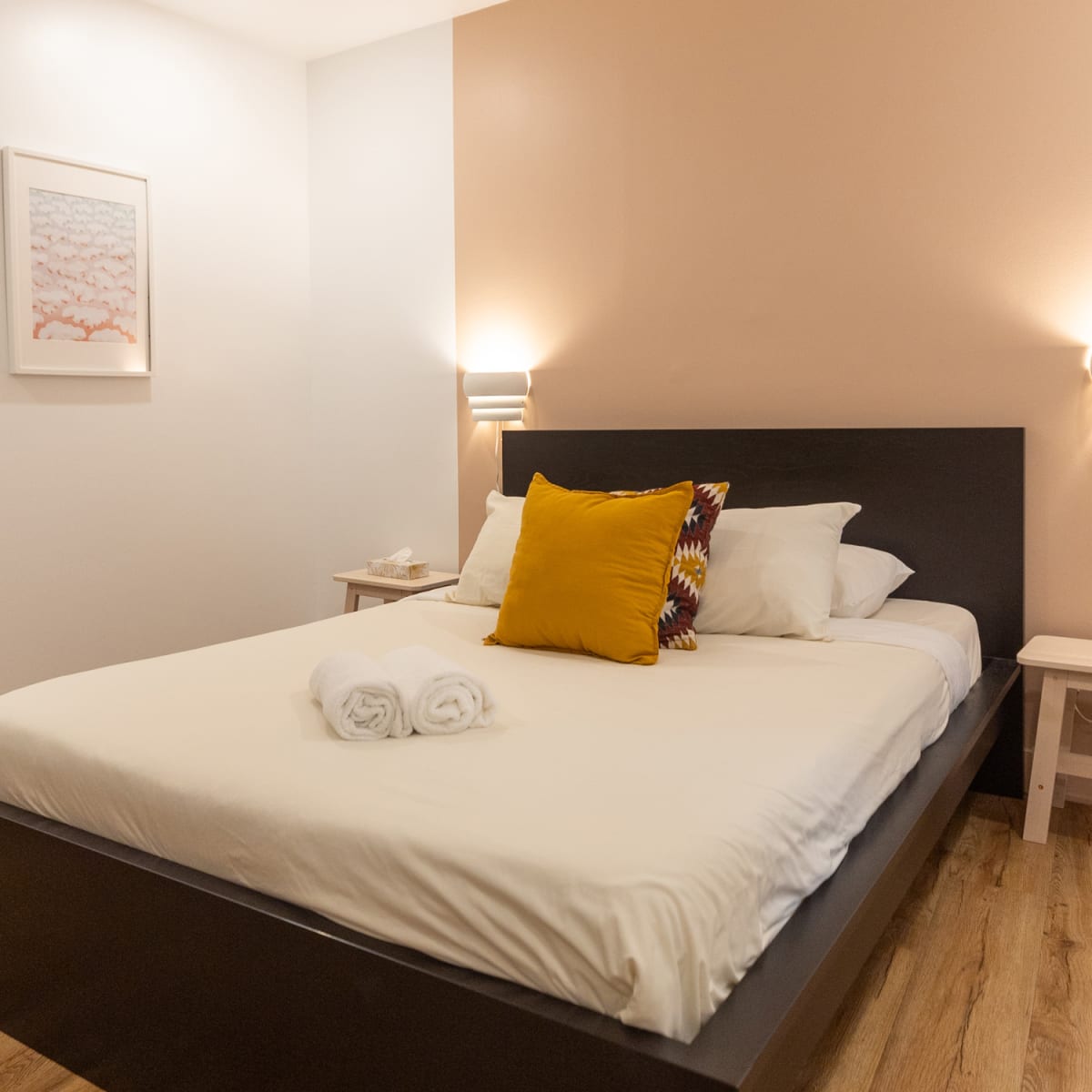 Chambre privée de l'auberge Saintlo Montréal