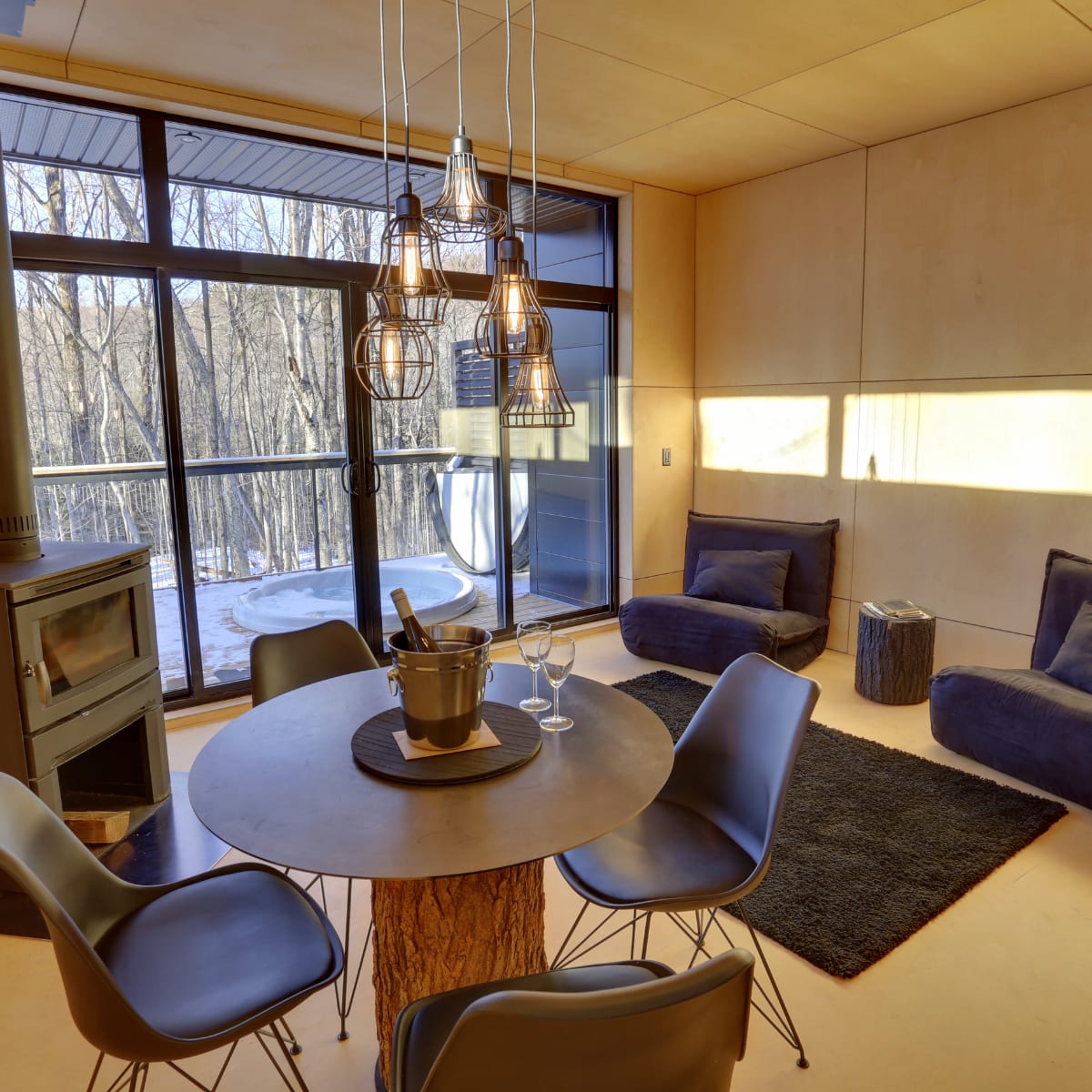 Les chalets de cabin Sutton.