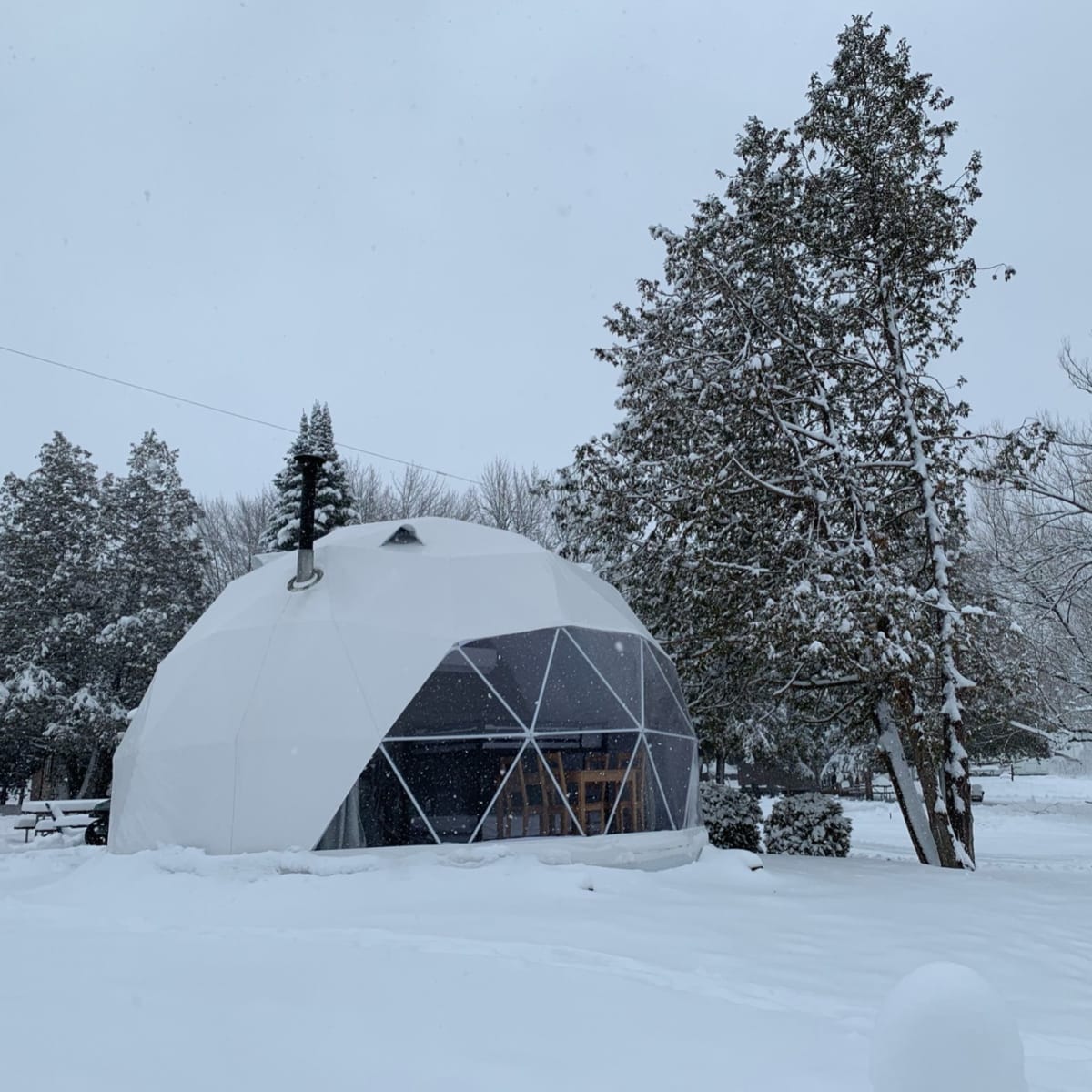 Dôme en hiver.