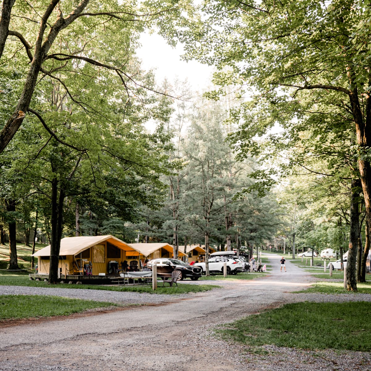 Séjour en prêt-à-camper au Camping des Voltigeurs