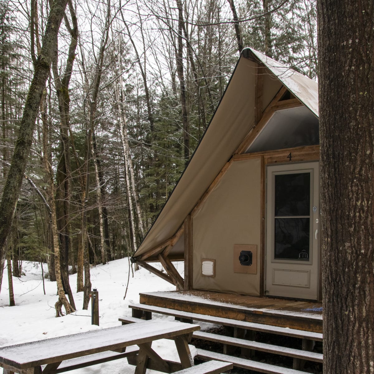 Prêt-à-camper en hiver.