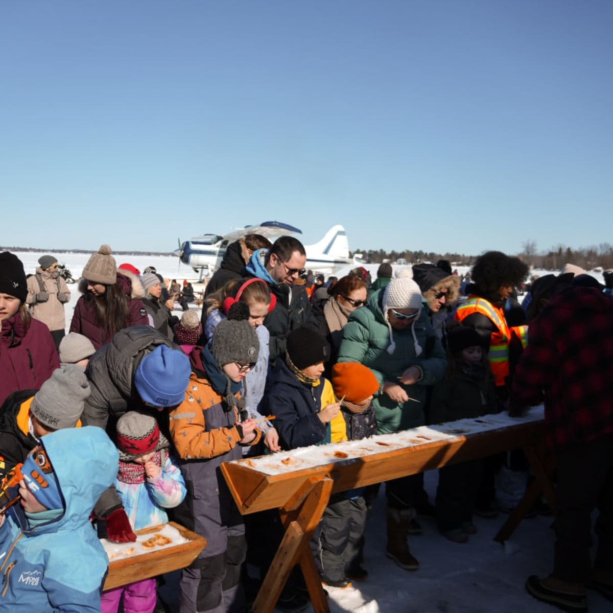 Tire sur la neige au Carnaval D'hiver du lac a la tortue.