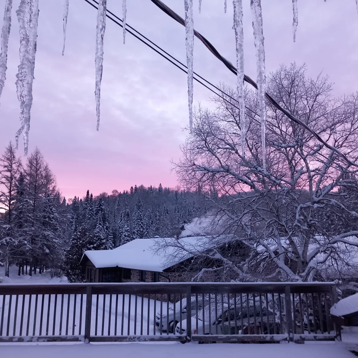 Chalet Castello & Spa - Couchée de soleil en hiver