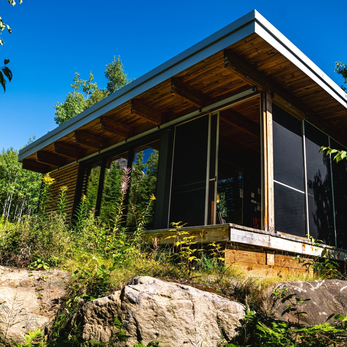 Un chalet au Parc national des Grands-Jardins.