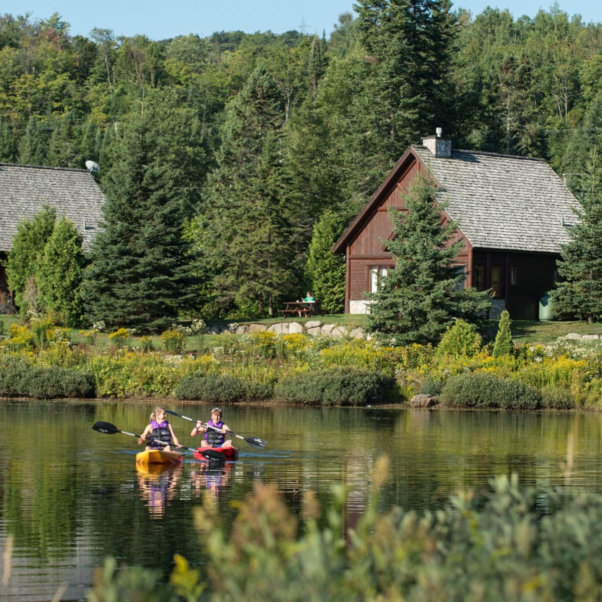 Les Chalets Royal Laurentien en été.