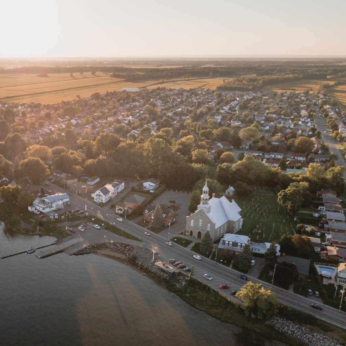 Vue aérienne du Chemin du Roy.