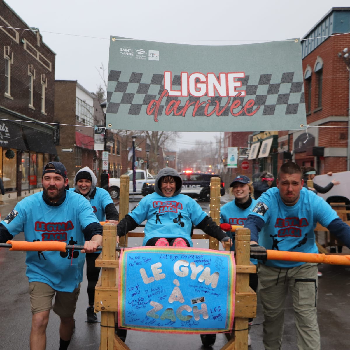 Course de lit à Sainte-Anne-de-Bellevue.