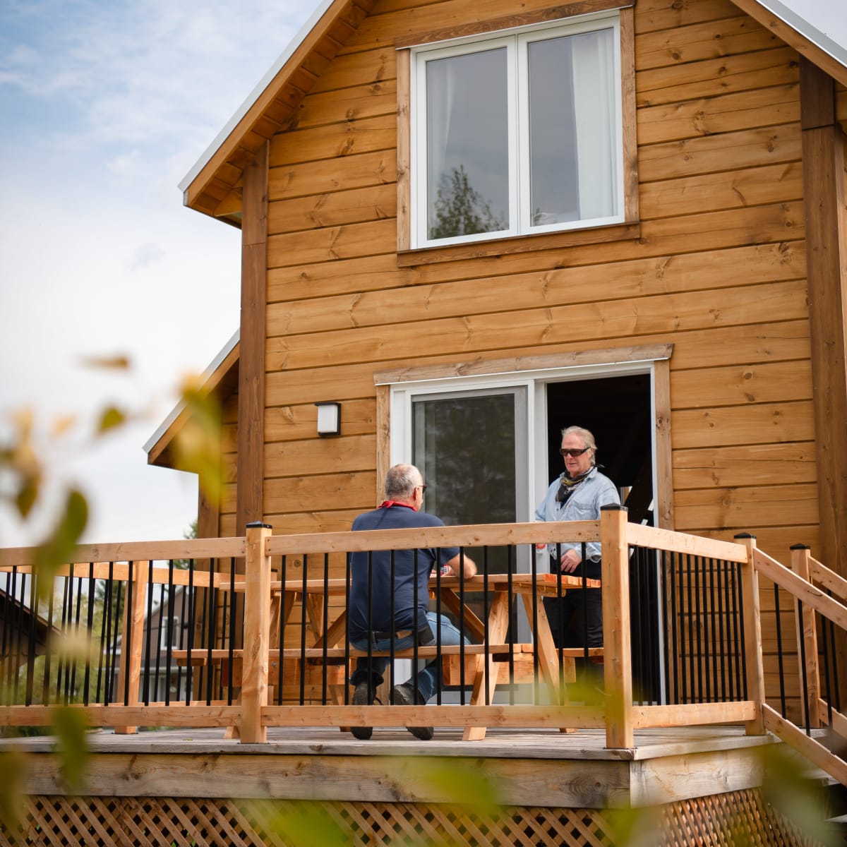 Chalet en bois avec terrasse