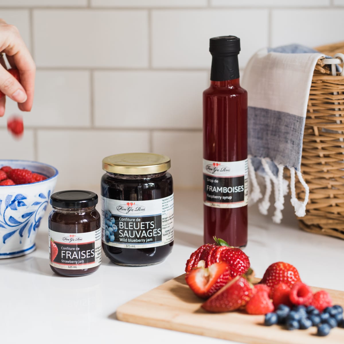 Des produits aux fraises de la Ferme Guy Rivest 