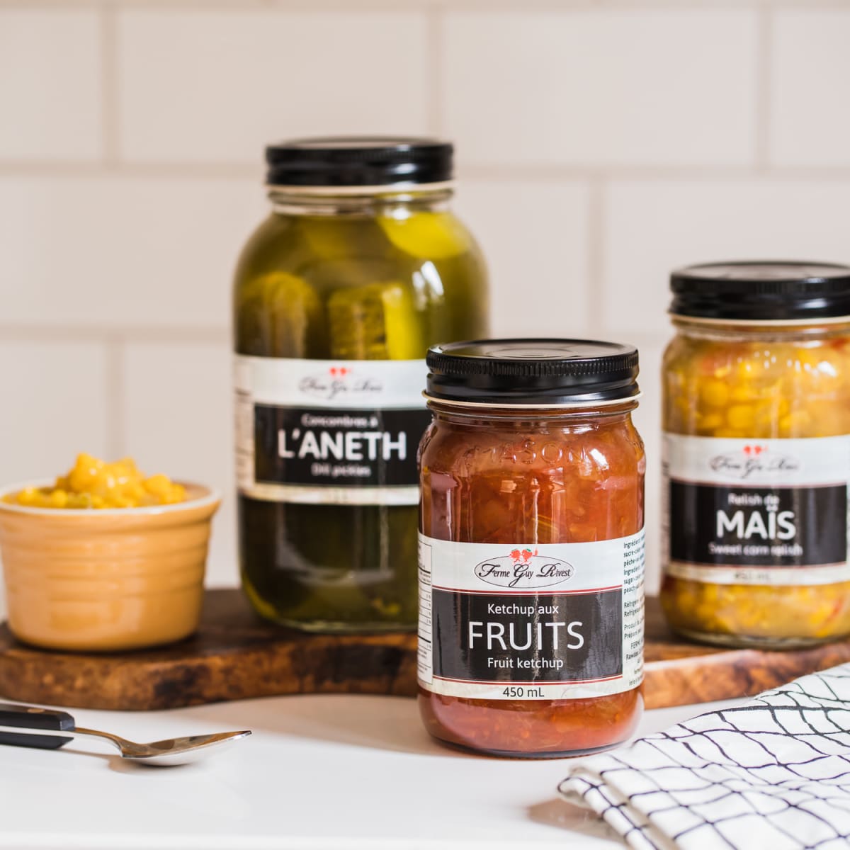 Des pots en conserve de la Ferme Guy Rivest 