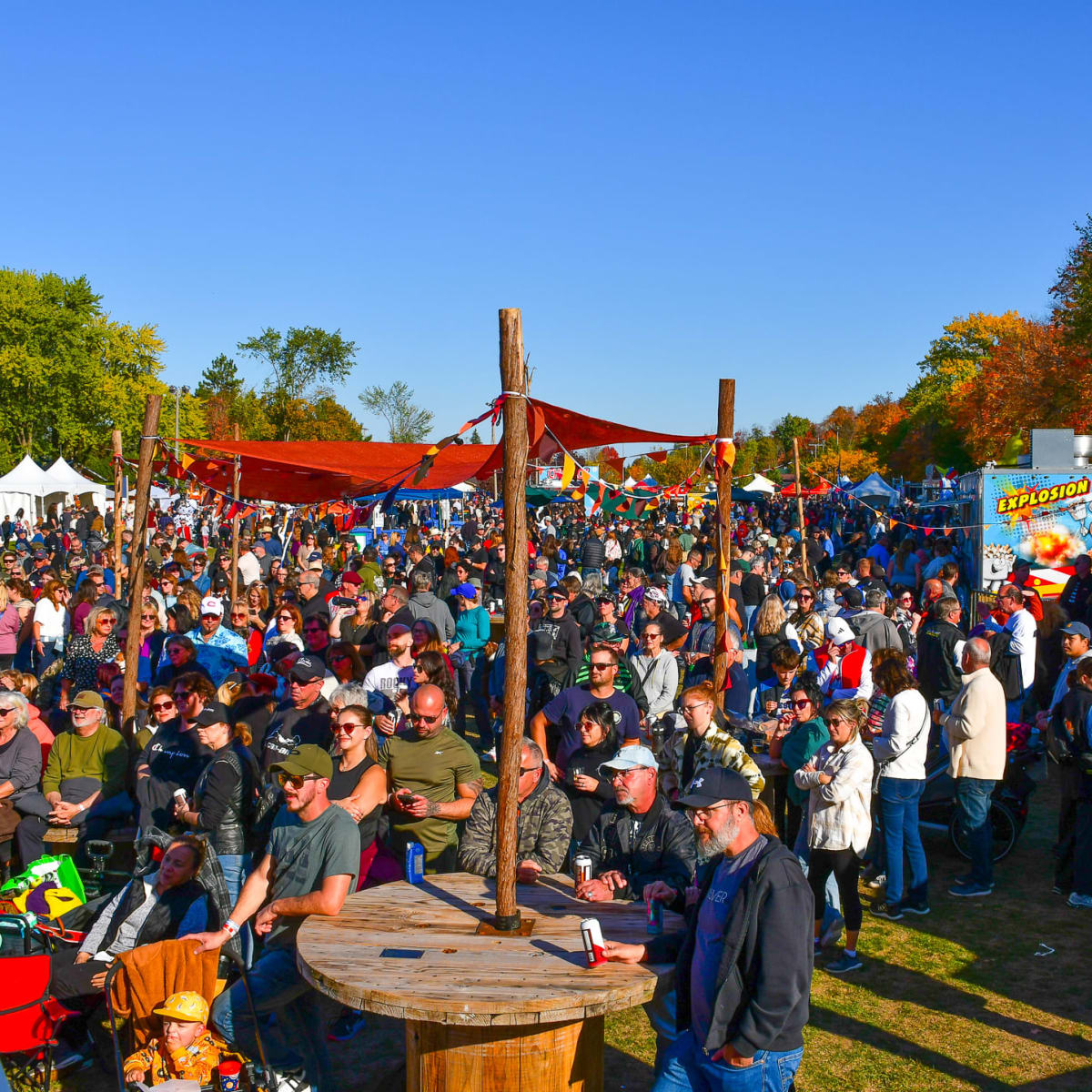 Crowd at the Festival des couleurs de Rigaud.