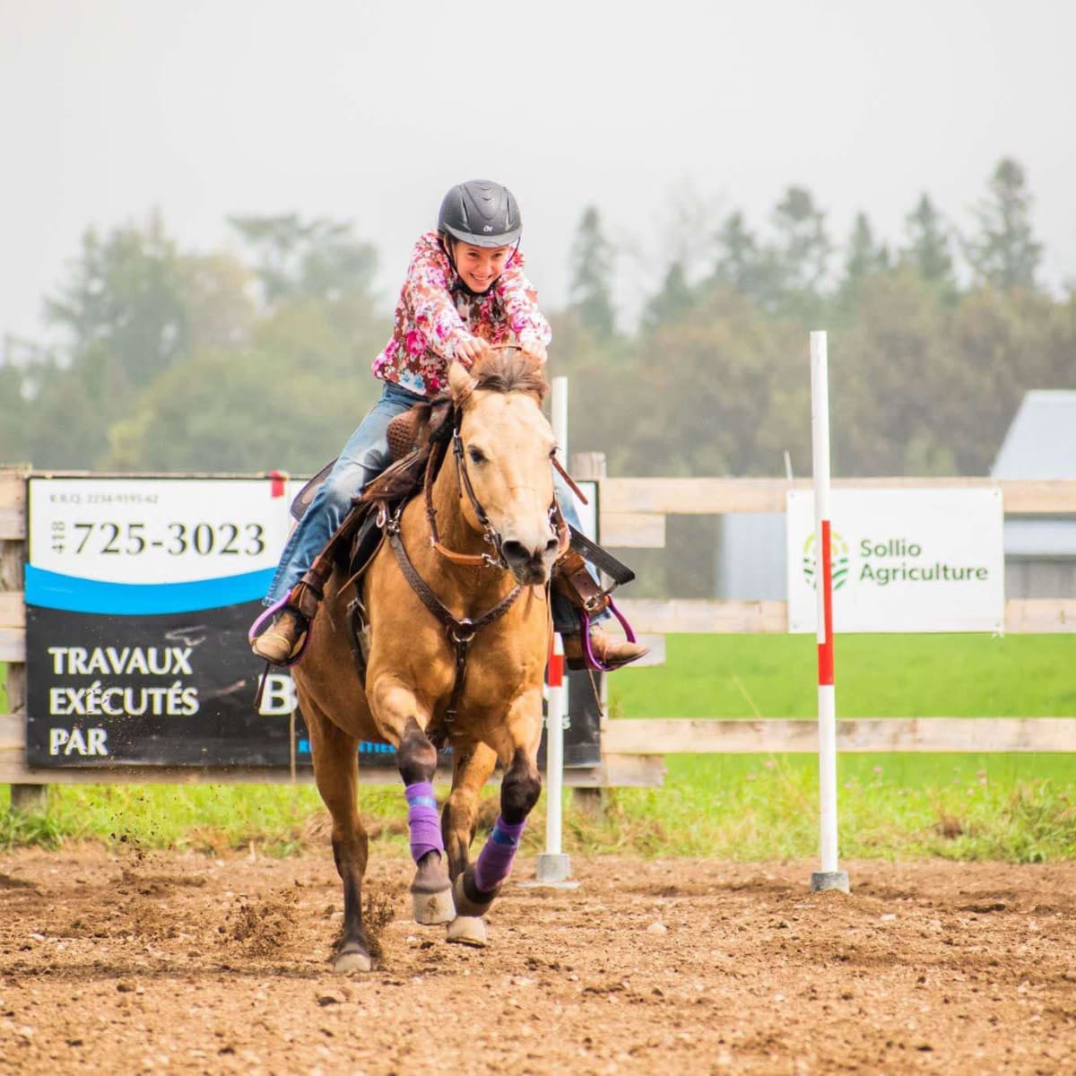 Young woman on a horse.