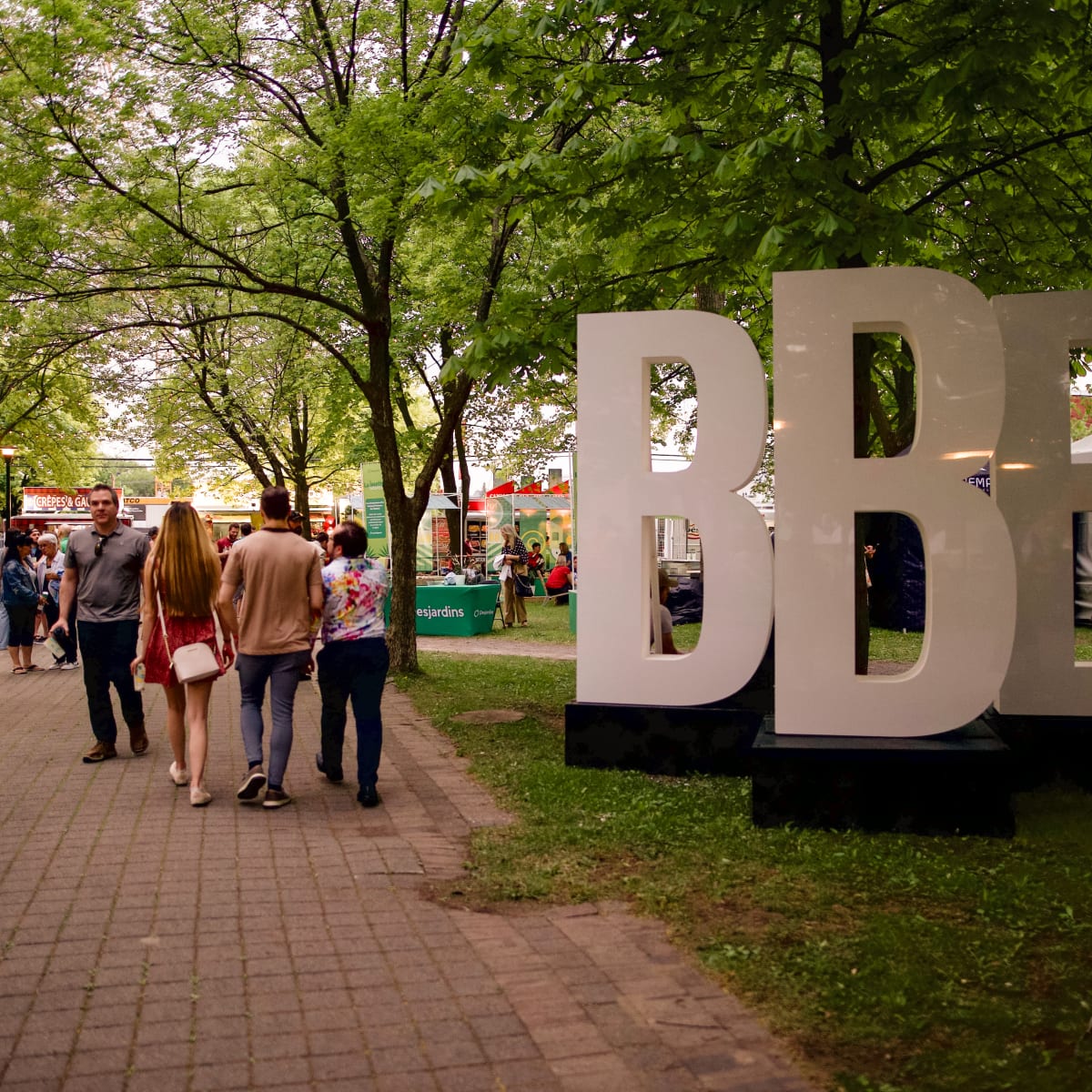 Letter B statues on the festival site