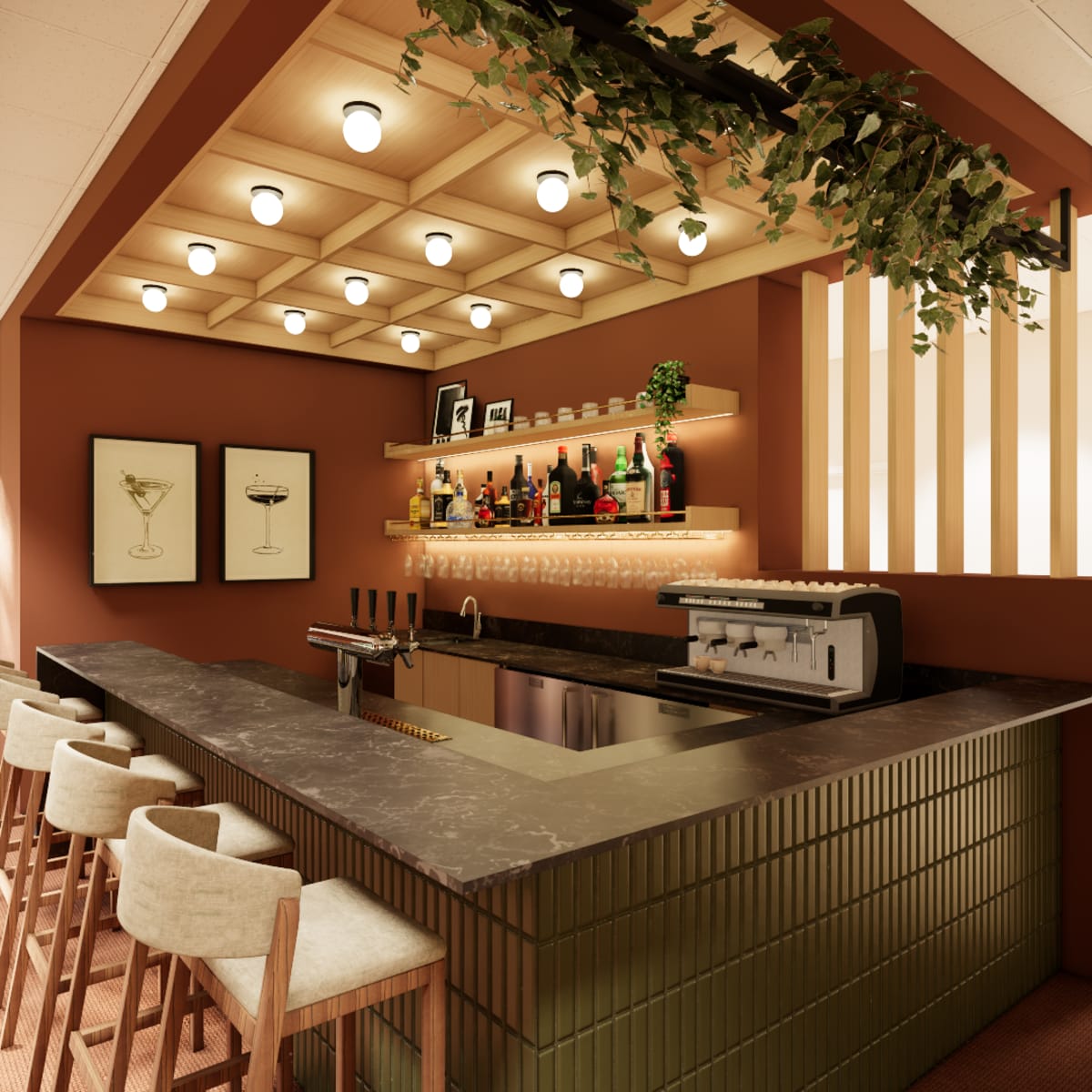 Bar de l'auberge de Jouvence.