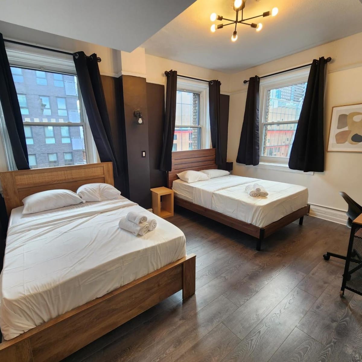 Le Sand & Stone Hotel, chambre avec 2 lits doubles