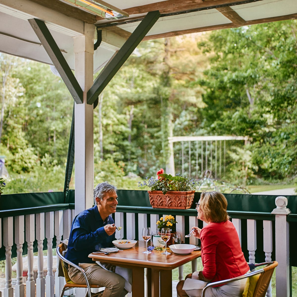 Couple at the restaurant.