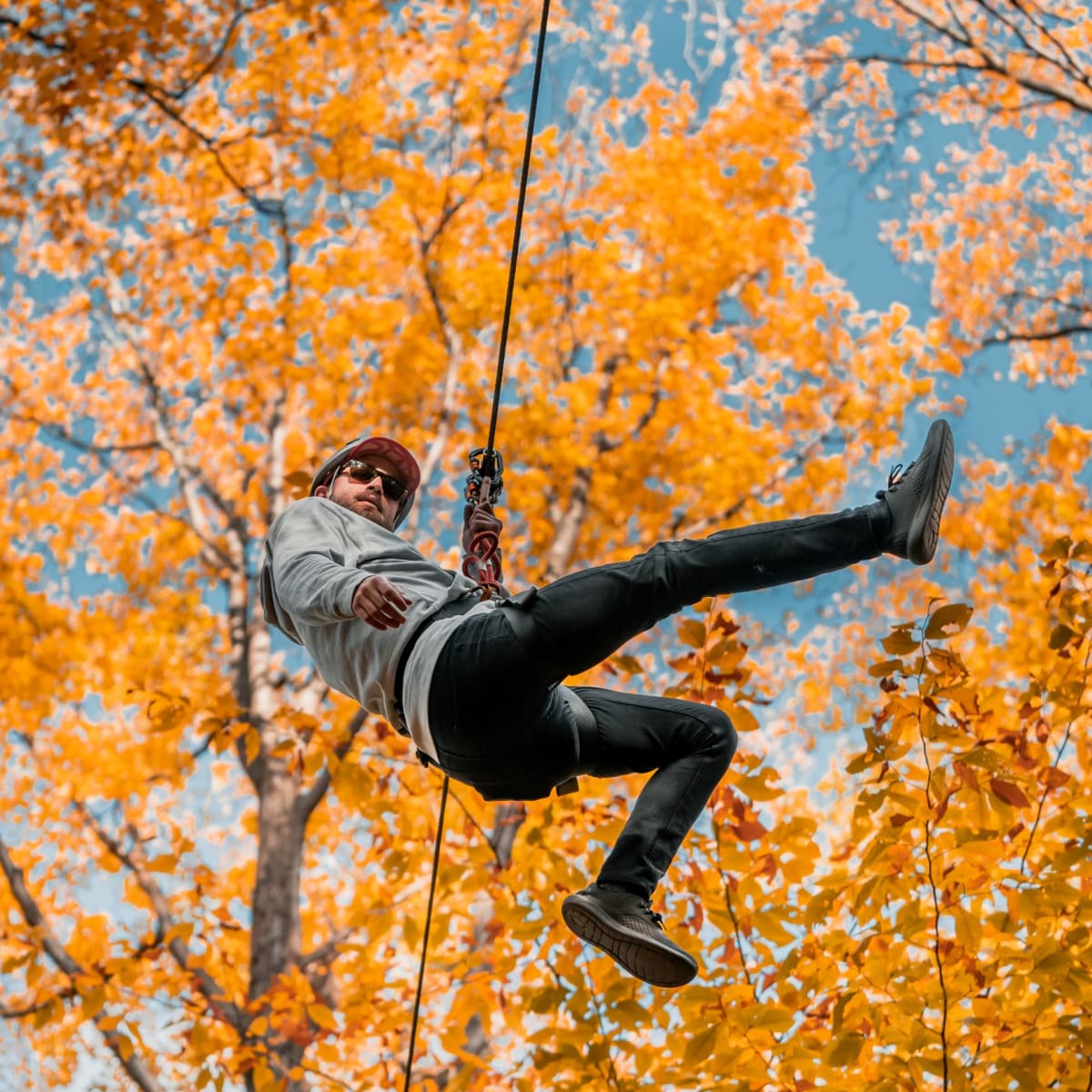 Vaudreuil-Soulanges en automne : nature, agrotourisme et plaisirs en famille - Parcours aérien durant la saison des couleurs, Arbraska Rigaud