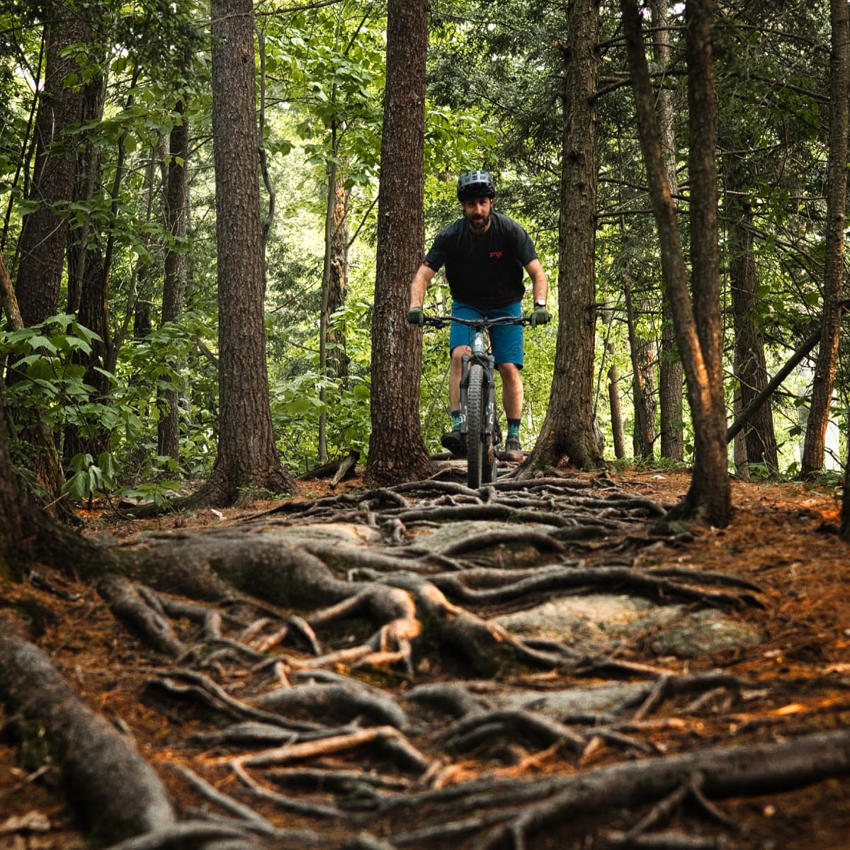 Vélo au Mont Rigaud.