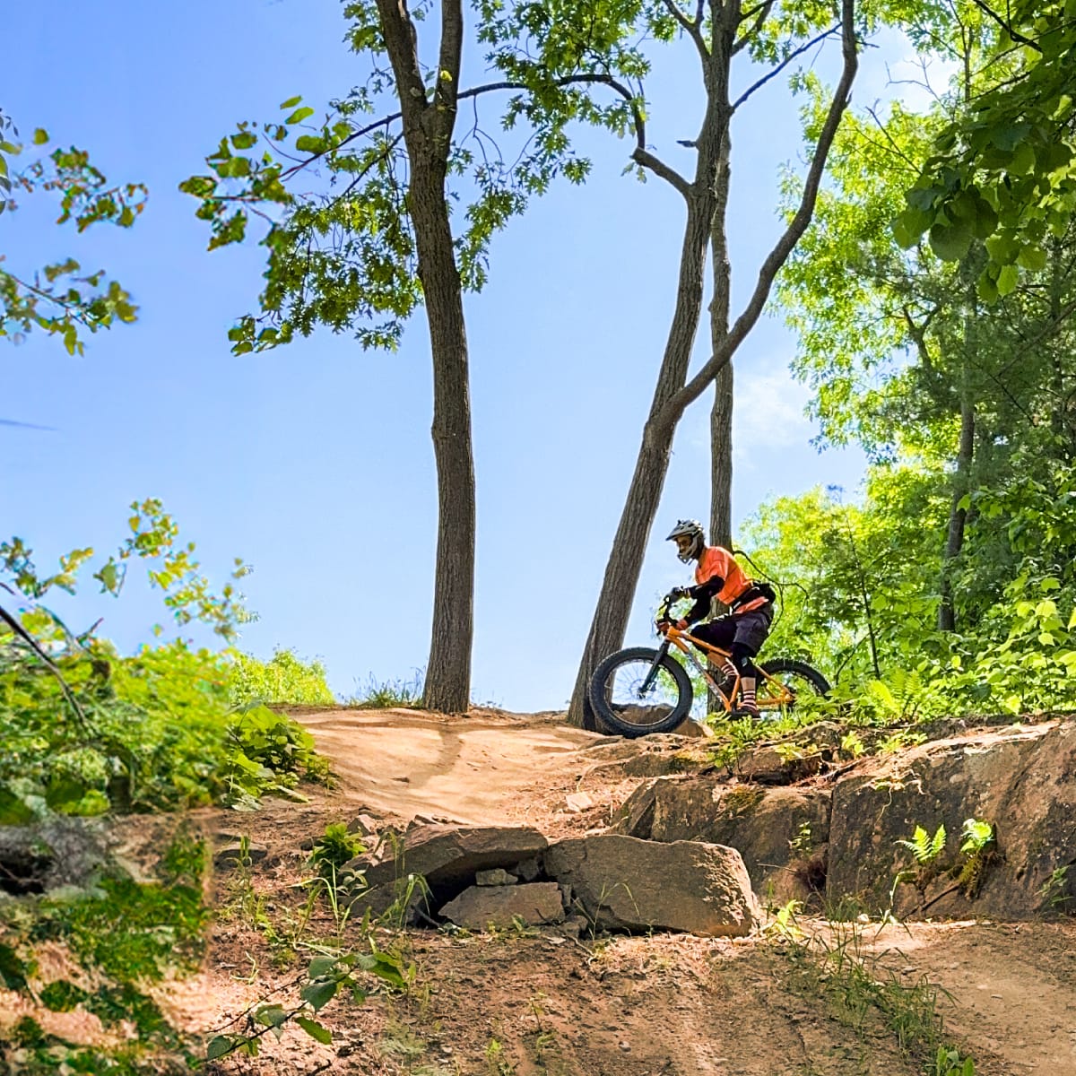 Vélo au Mont Rigaud.