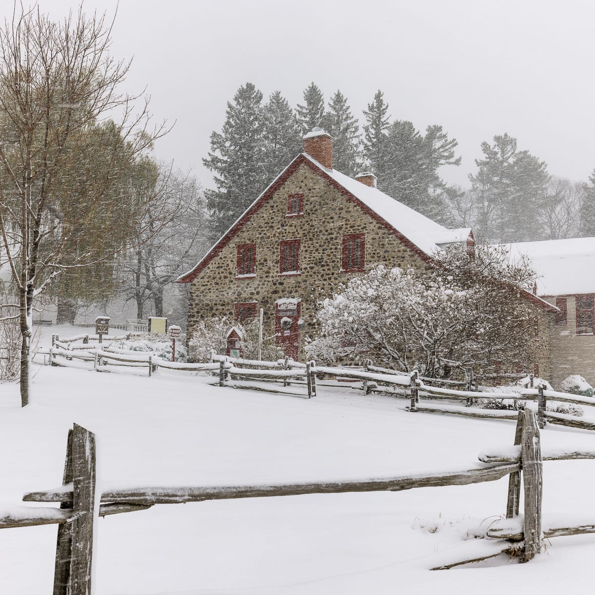 Domaine seigneurial Sainte-Anne en hiver.