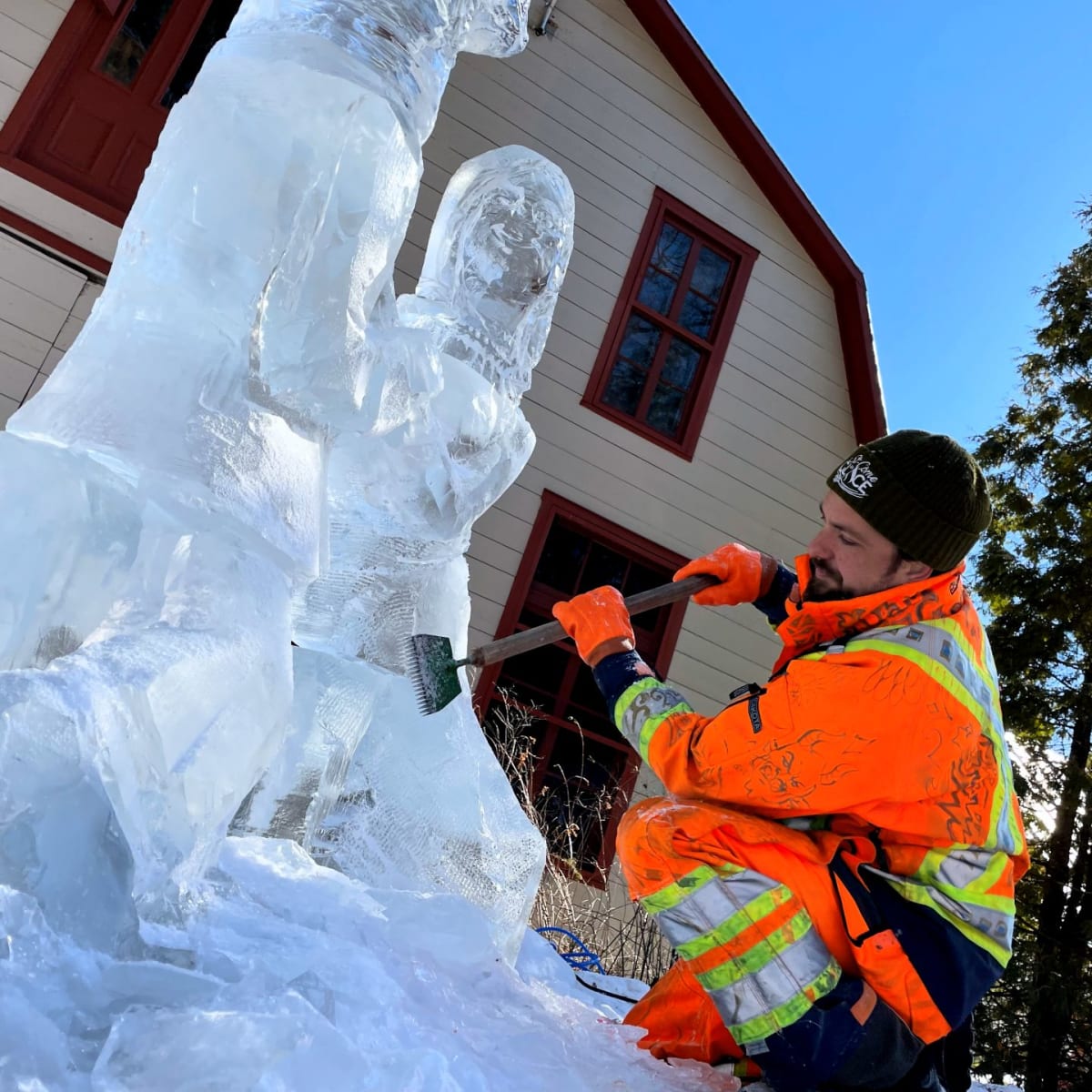 Sculpture de glace.