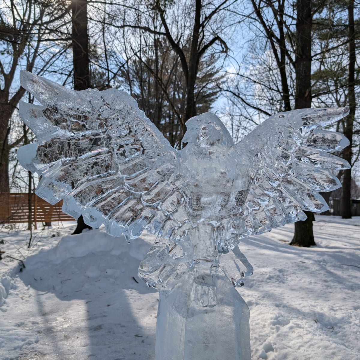Sculpture de glace.