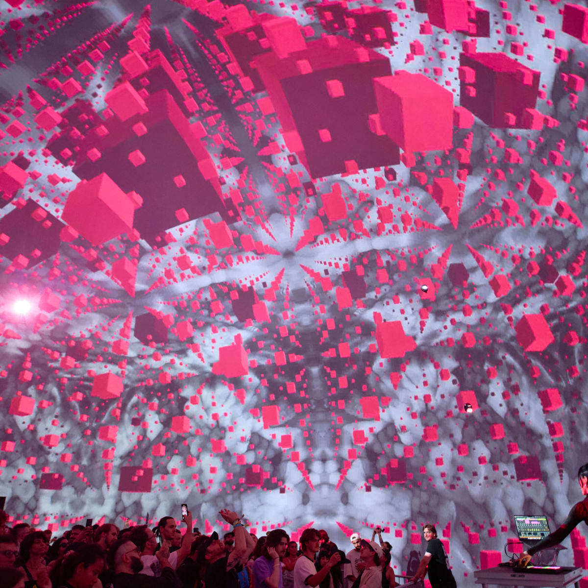 DJ and crowd at the MUTEK Festival