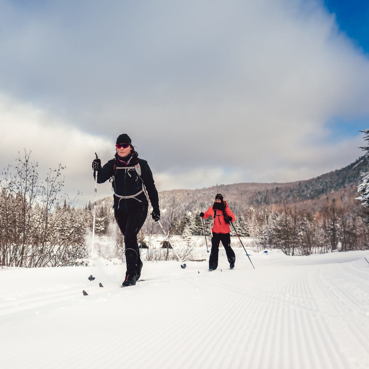 Ski de fond au Parc national du Mont-Tremblant.