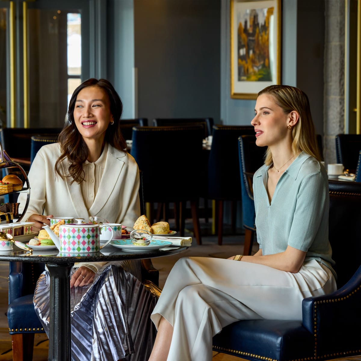 Two women at afternoon tea
