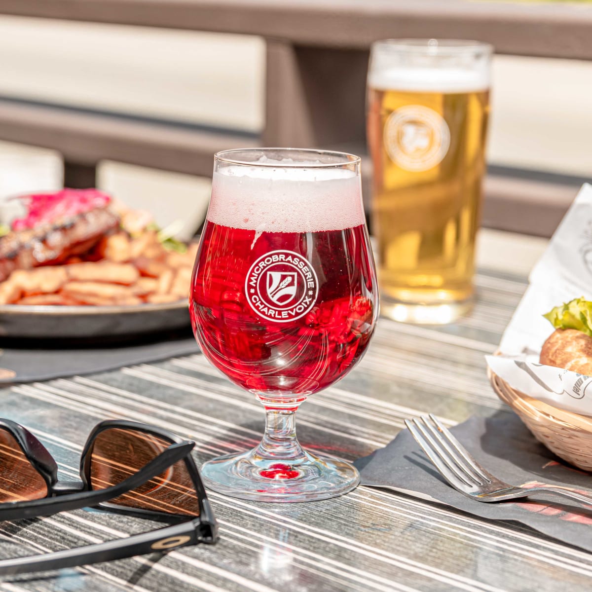 Verre de bière de la Microbrasserie Charlevoix.
