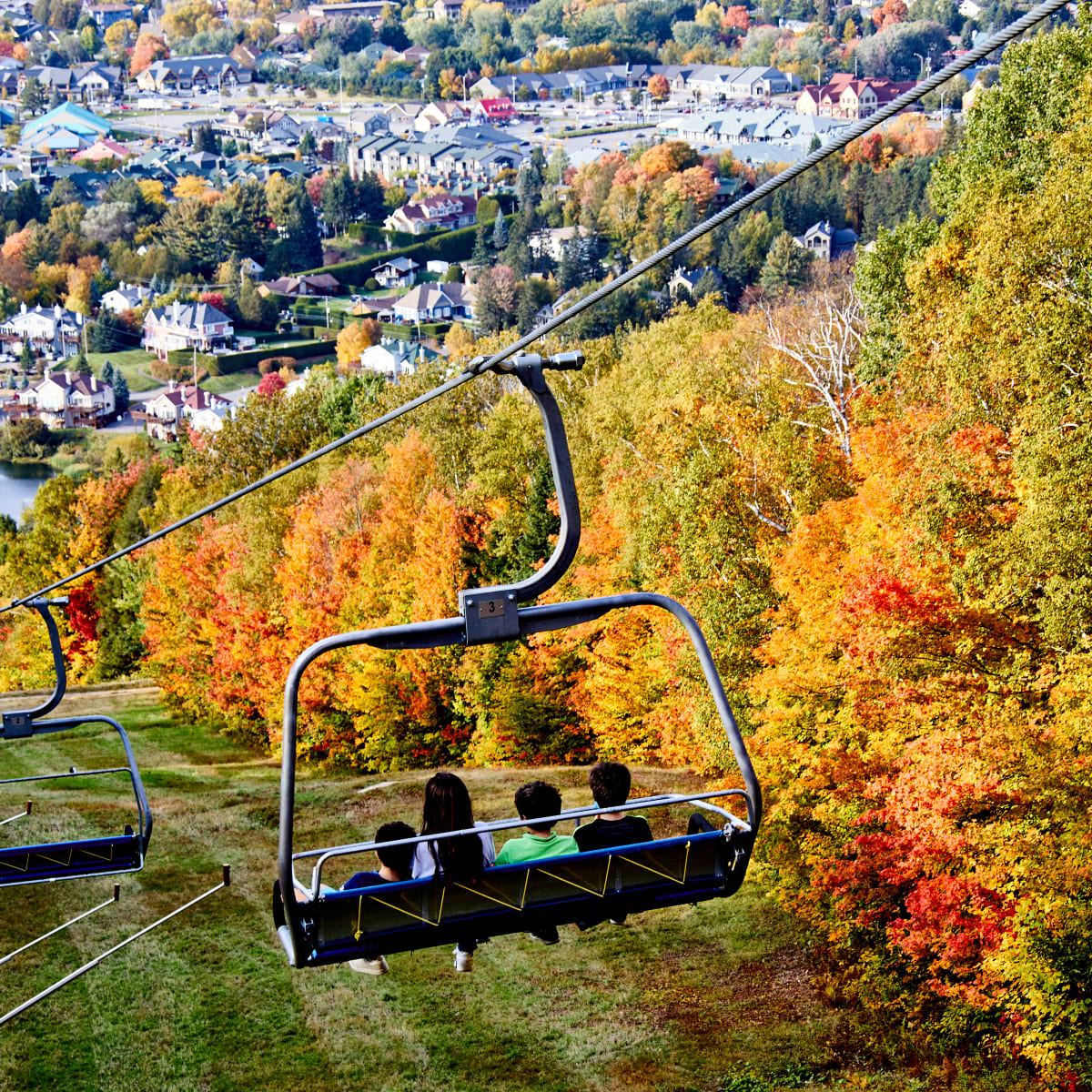 Chairlift in action during the foliage season.