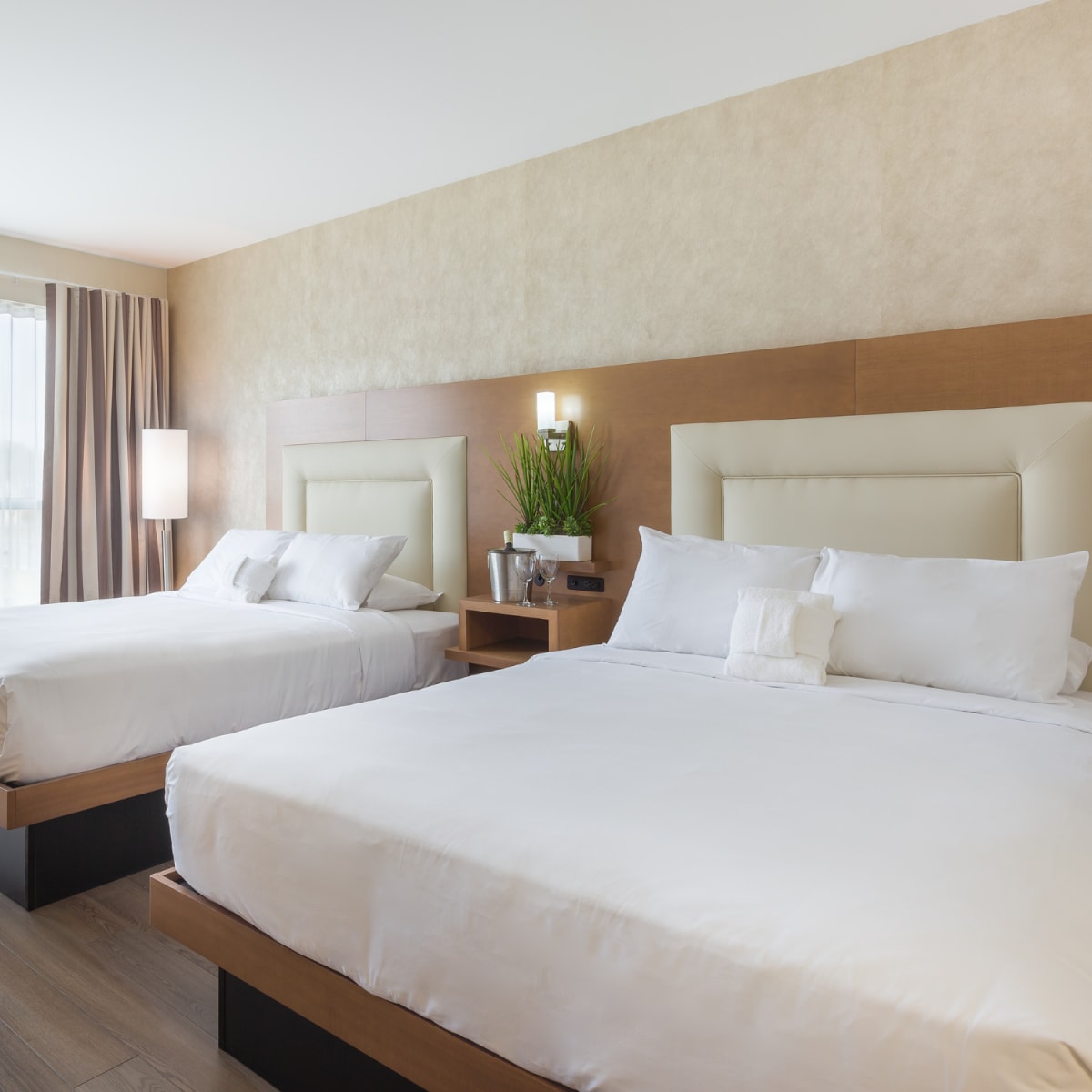 Interior of a two-bed prestige room at Hotel Universel