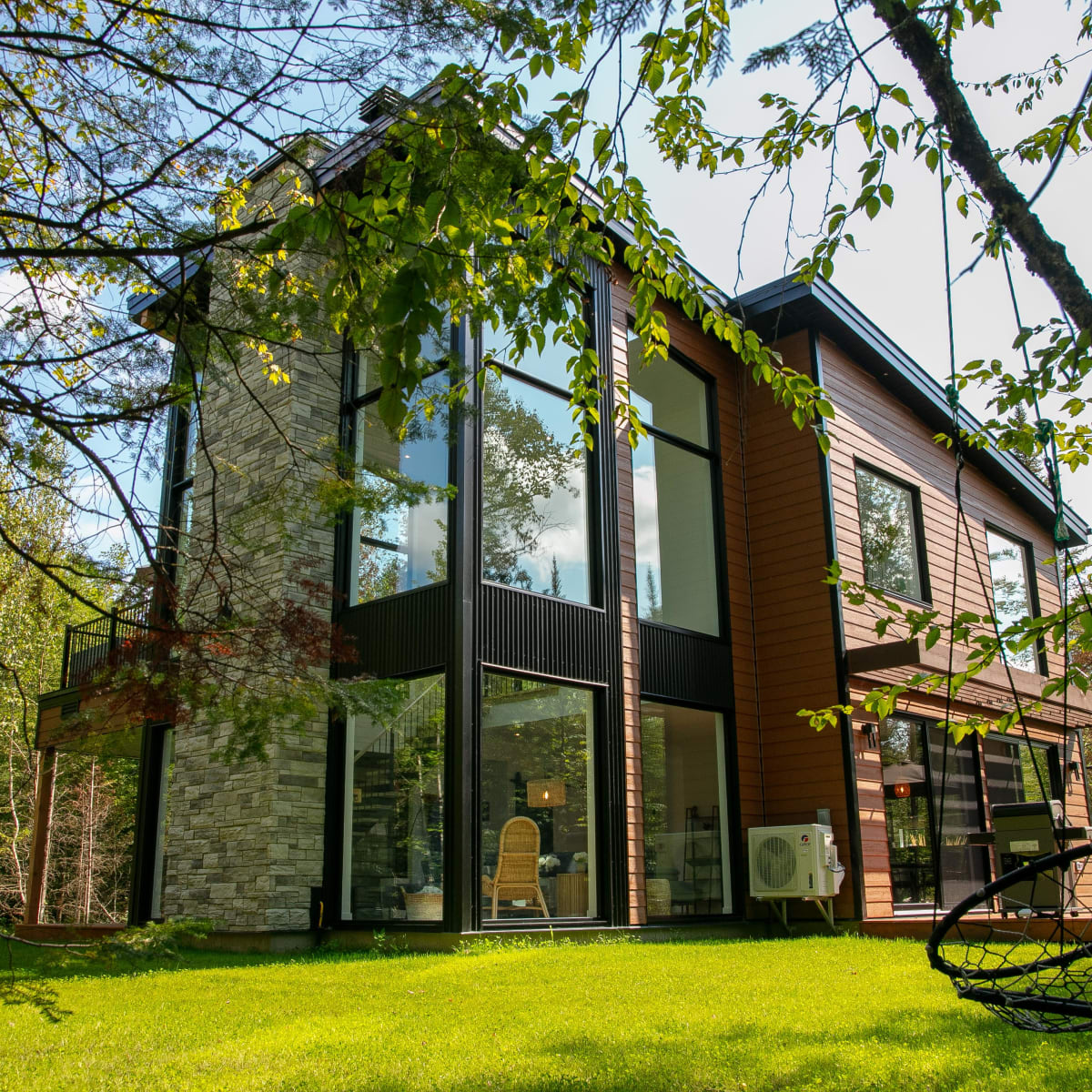 Vue de l’extérieur du chalet Zenith.