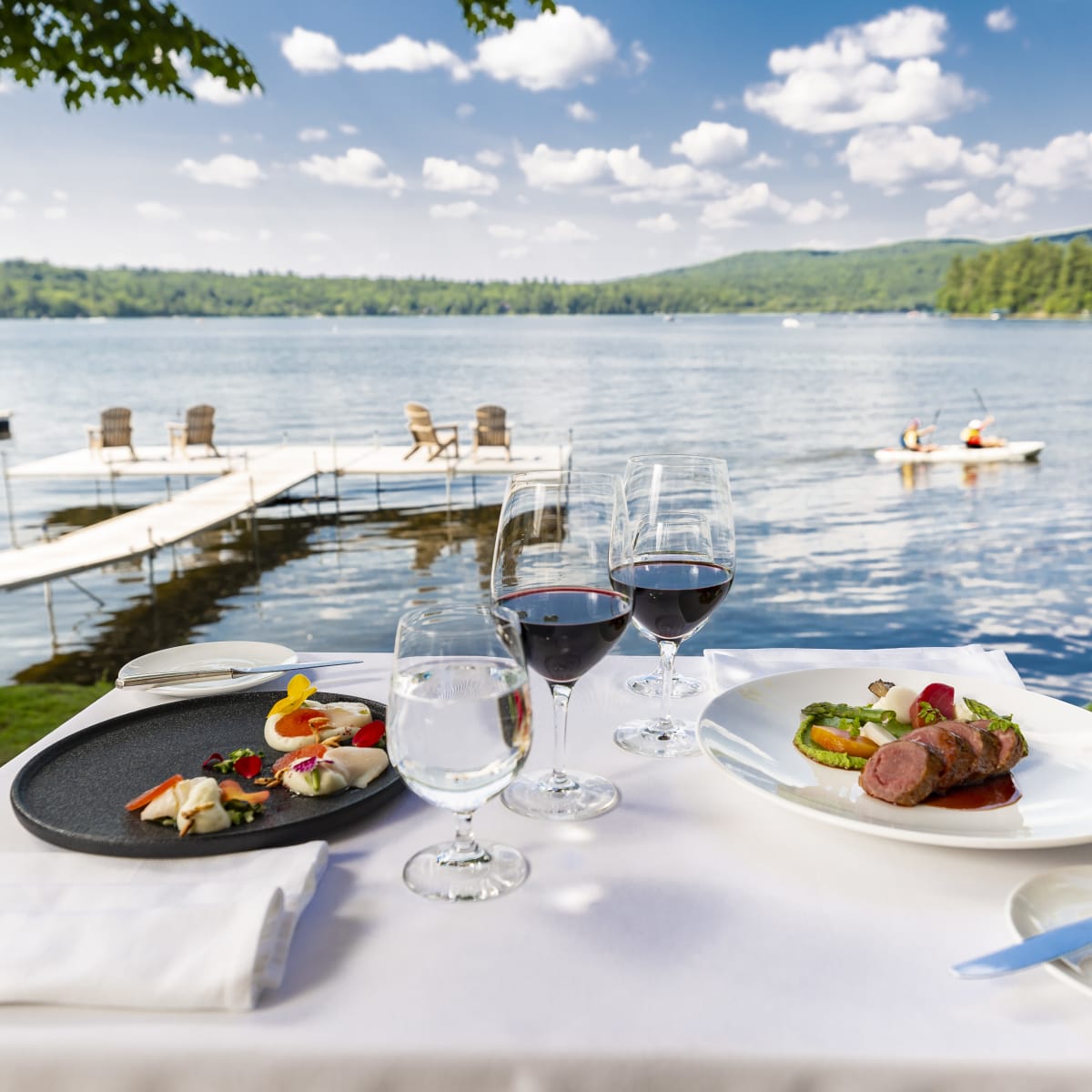 Fine food by the lake at the Ripplecove.