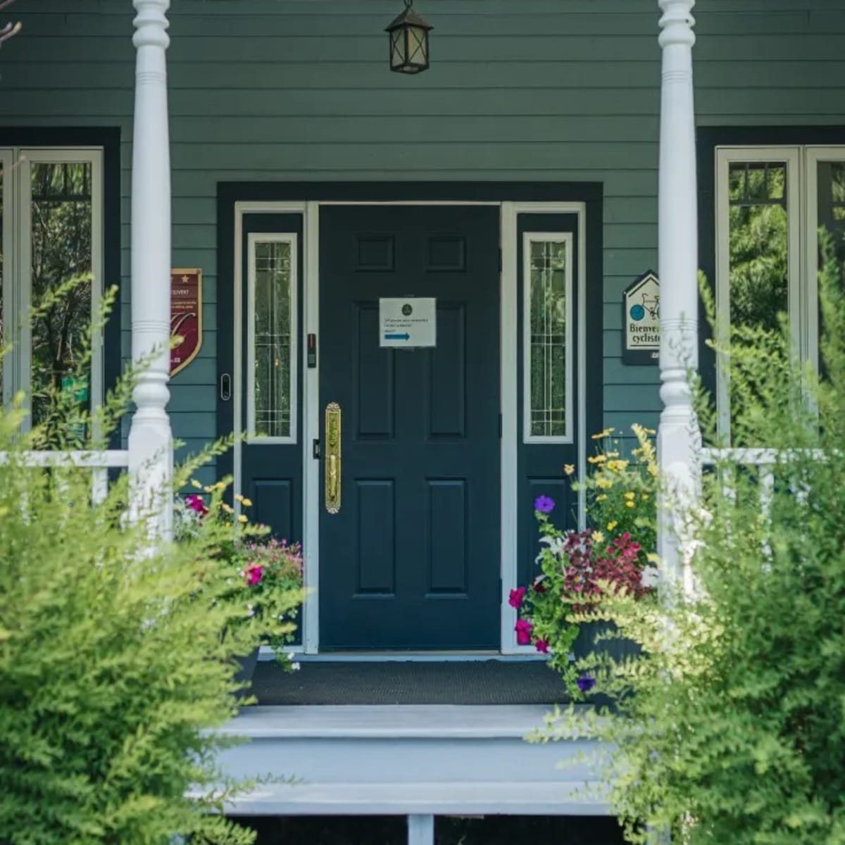 Front door of the Domaine Jolivent inn.