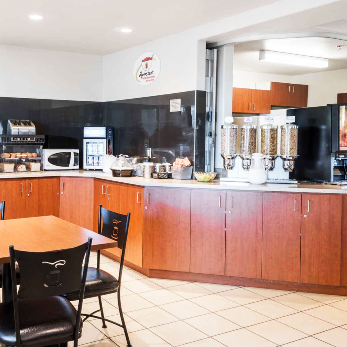 The hotel's breakfast area.