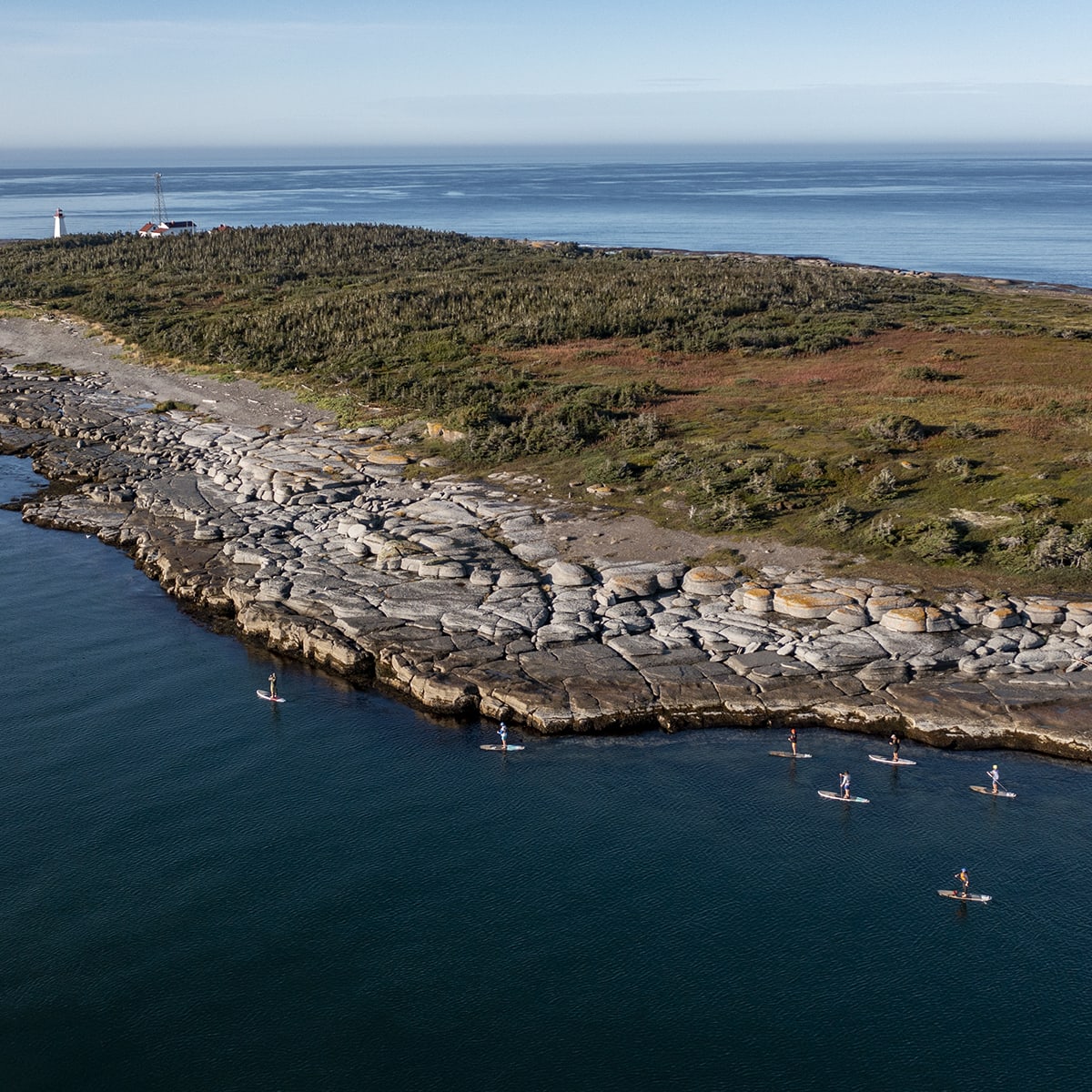 Vue aérienne d’une île