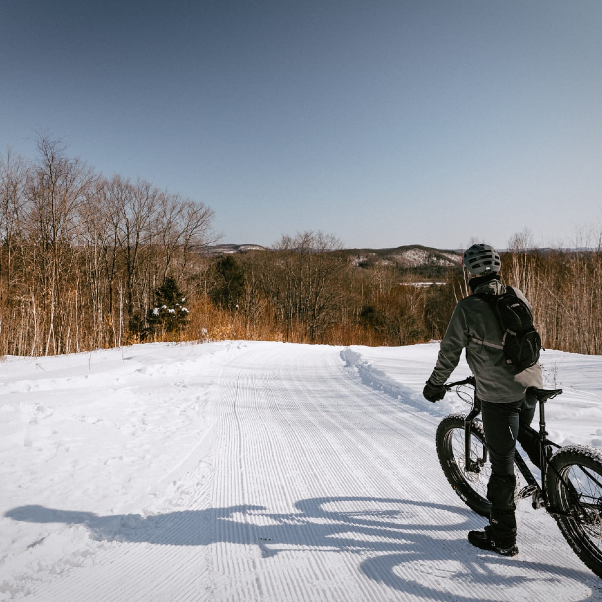 Fatbiker at the Parc des Montagnes Noires de Ripon