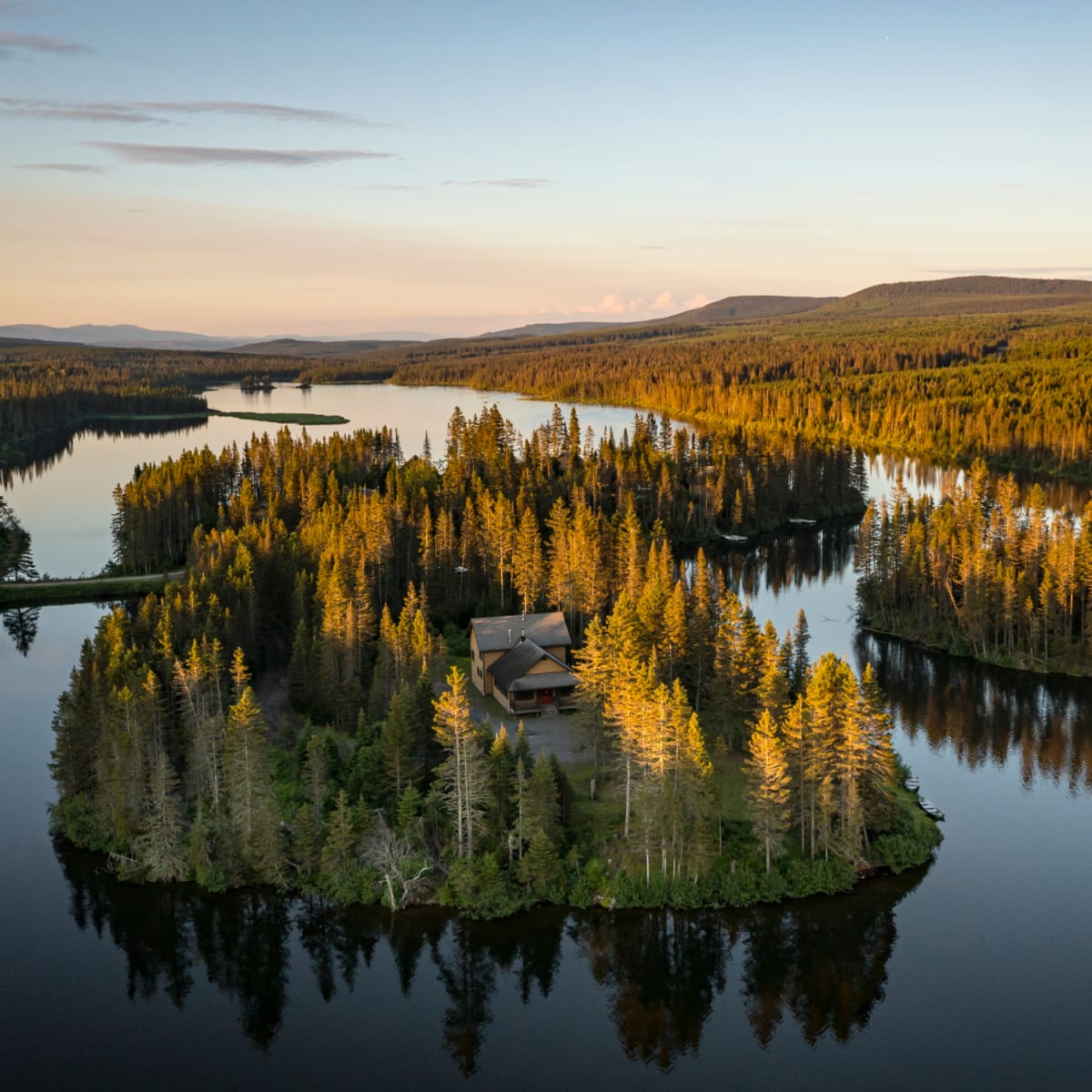 Aerial view of the Matane wildlife reserve.
