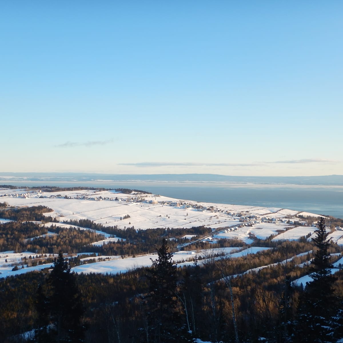 Paysage hivernal dans le Secteur Cratère et marées.