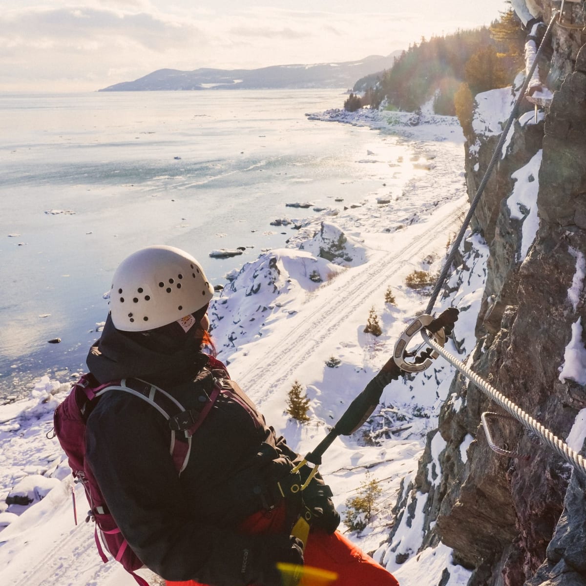 Via Ferrata en hiver.