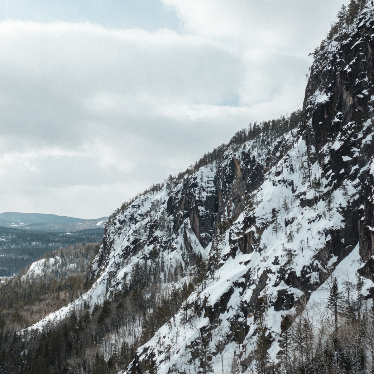 Paysage hivernal dans le Secteur Saint-Siméon.