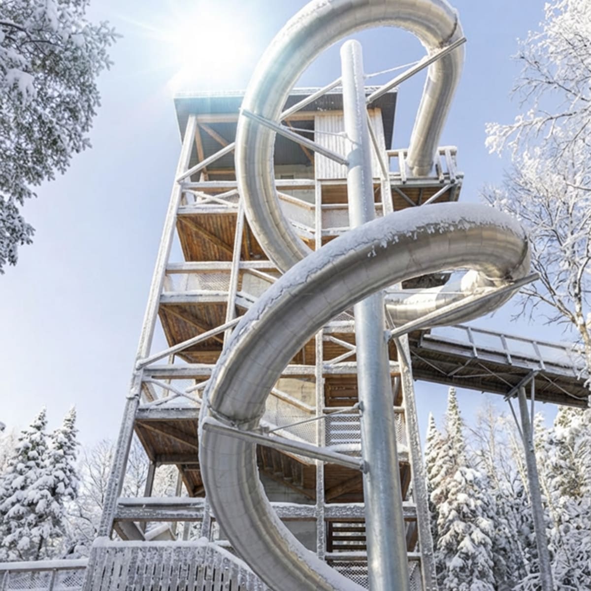 Glissade des cimes. 