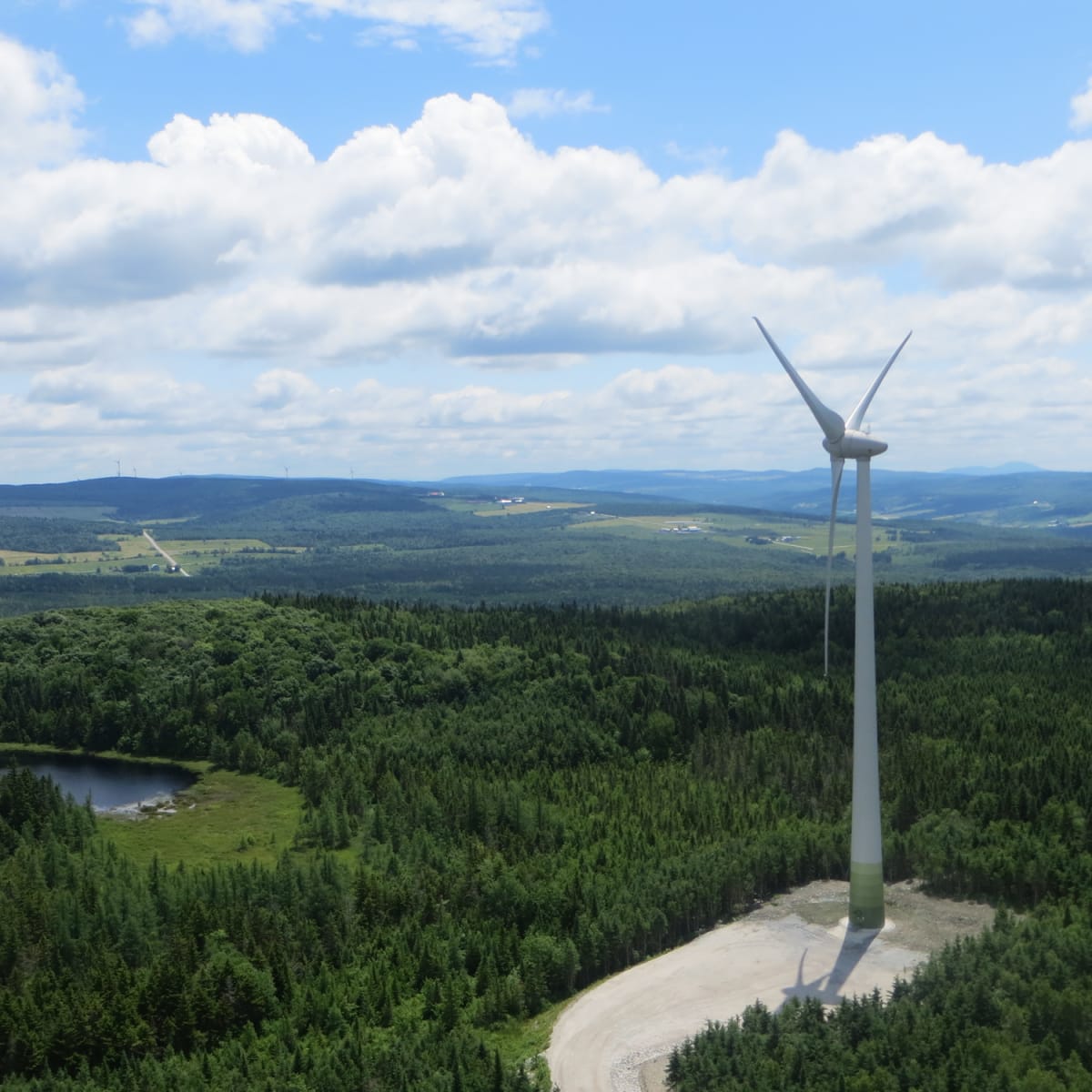 Vue sur les éoliennes