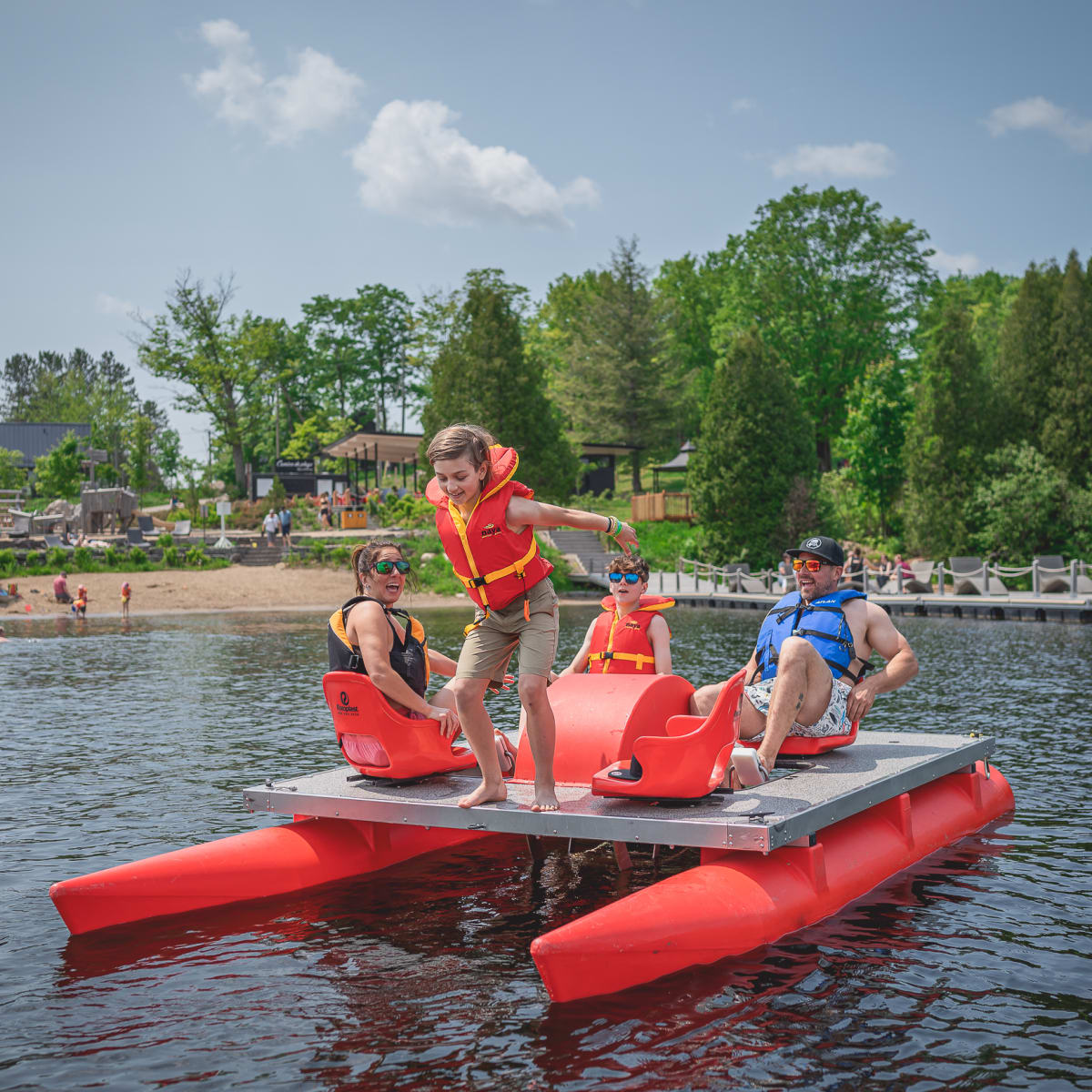 activité nautique en famille
