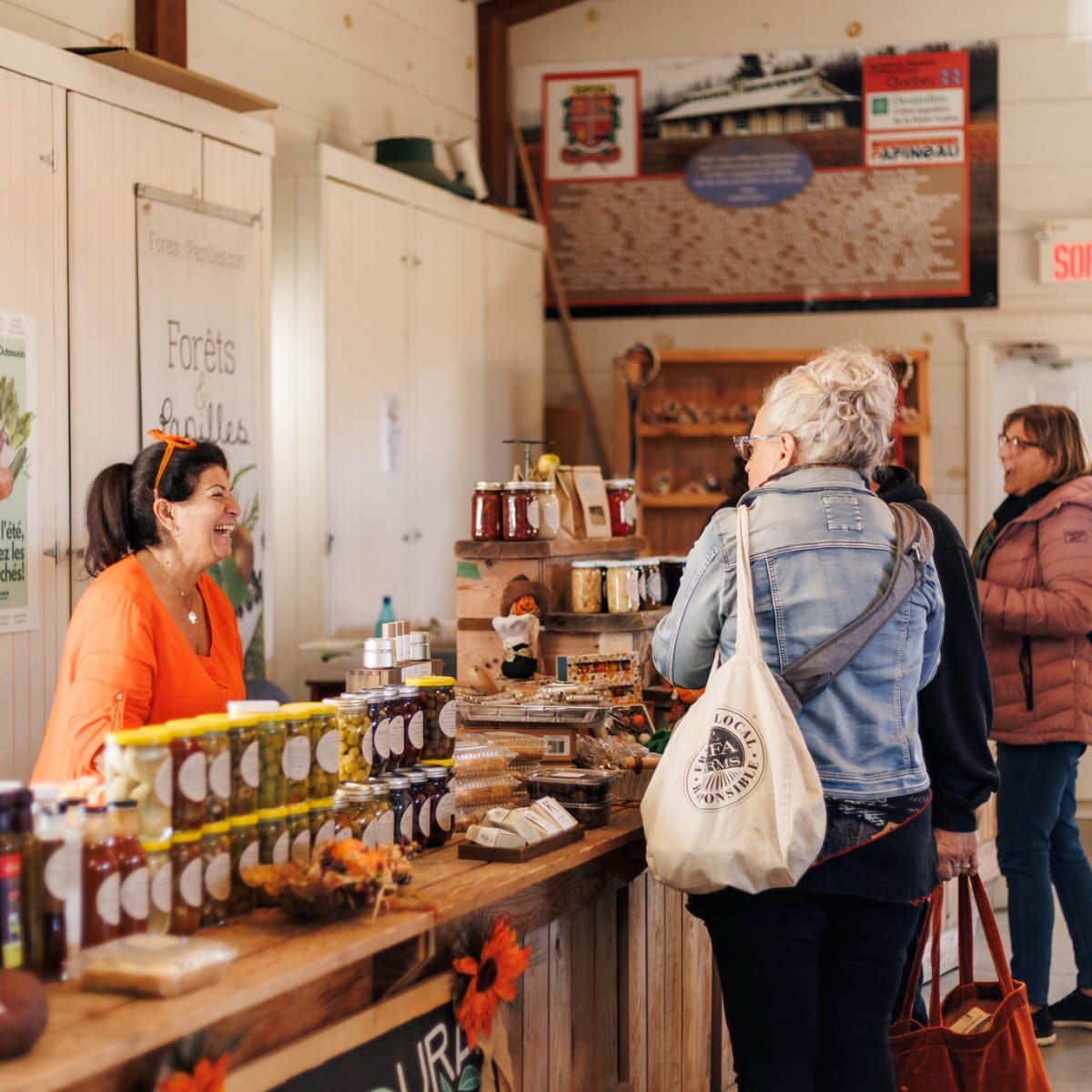 Une boutique de produits du terroir.