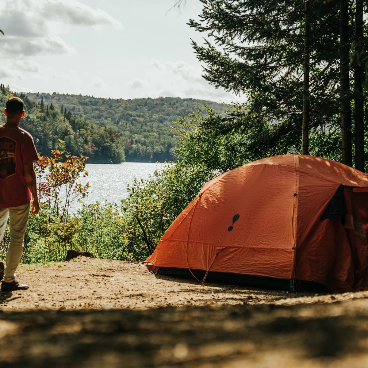 Tent in nature.