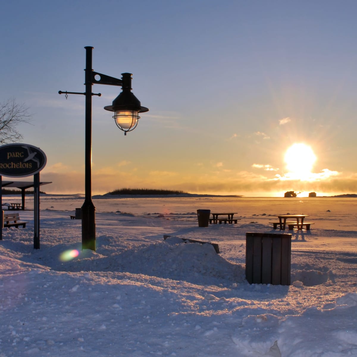 Plage Rochelois en hiver.